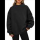 thumbnail image 3 of Sudaderas de Gran Tamaño para Mujer, Jersey de Cuello Alto, Sudaderas con Capucha de Larga, Tops, Conjuntos de Moda de Otoño, Ropa. Negro L, 3 of 8