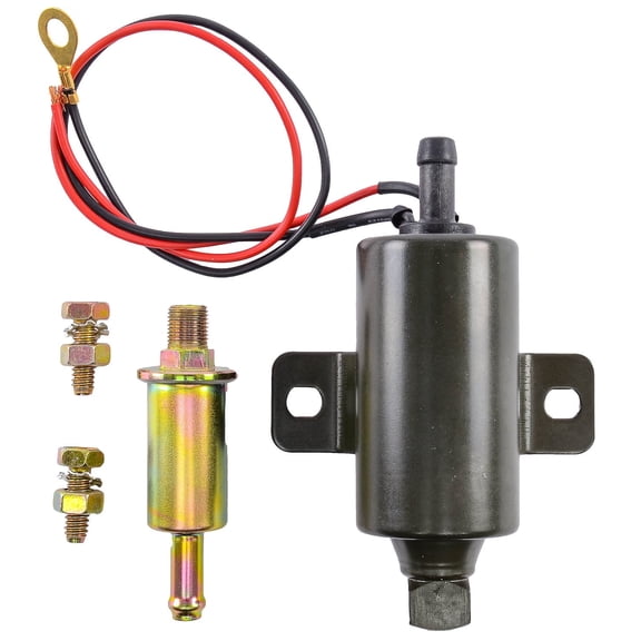 JEGS 15928 Universal Electric Fuel Pump 4-7 psi 12V DC 1 Amp Draw 35 GPH Self-Pr