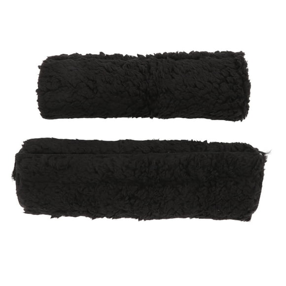 Qukaim Lot de 2 coussins d'accoudoir de fauteuil roulant antidérapants en polaire berbère chaude pour chaise de bureau, chaises de bureau
