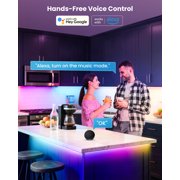 YULINKCO RGB+IC LED Lights for 75-100 Inch TV, 26.25ft Backlight Strip Behind TV, Bluetooth App & Voice Control, 44 Scene Modes, Music Sync, for Ambient Gaming, Monitor, Bedroom, Living Room