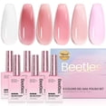 thumbnail image 1 of Set de esmaltes de uñas en gel Beetles Nude, 6 colores, 15 ml, sin hema, 1 of 7