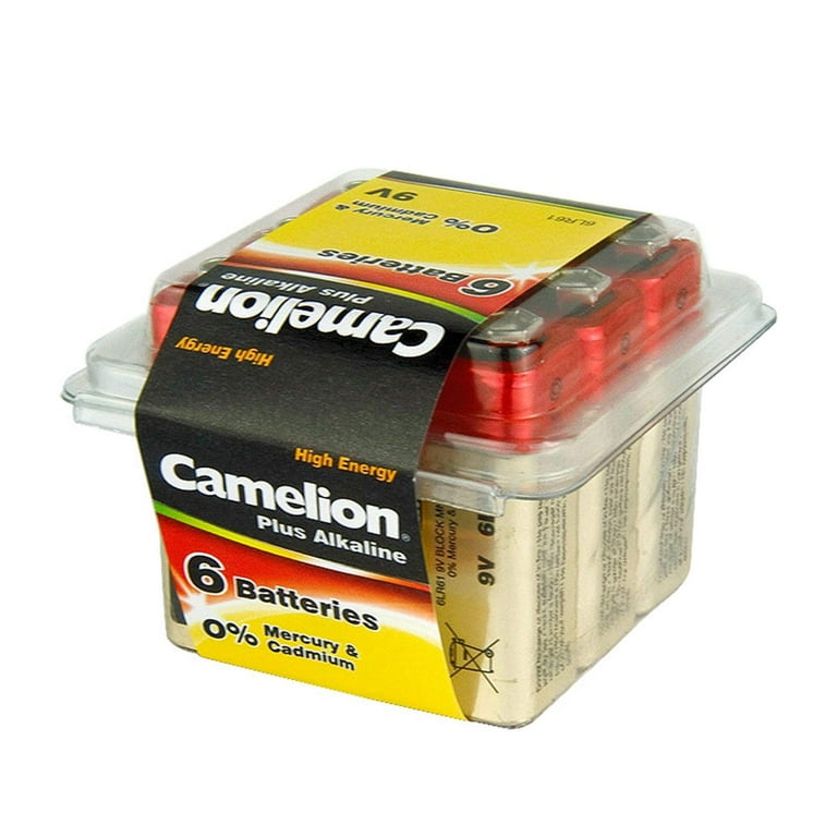 Camelion Alkaline Plus 9 Volt Batteries - Blister Pack of 6
