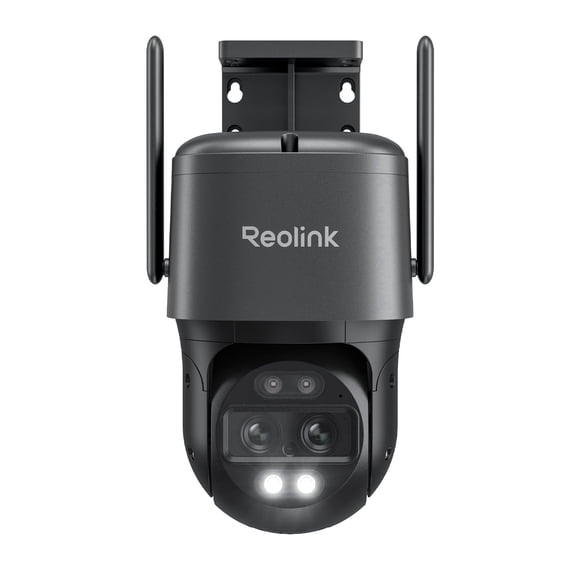 Reolink TrackMix Wi-Fi 4K Dual-Lens PTZ Gray Security Camera, Auto Tracking, Color Night Vision, Smart Detection