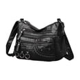 thumbnail image 5 of DGMIOCS Crossboby Bag for Women - Soft PU Leather Multi-Pocket Shoulder Bag Handbag with Adjustable Strap Black, 5 of 6