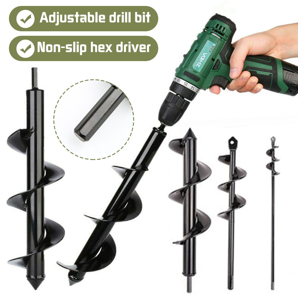 Details about   9"-18" Planting Auger Spiral Hole Drill Bit For Garden Yard Earth Bulb Planter