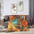 thumbnail image 6 of DouZhe Ultra-Soft Micro Fleece Lightweight Flannel Bed Blanket, Mysterious Math Fractal Vortex Print Cozy Warm Throw Blankets, 60"x50", 6 of 7