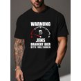 thumbnail image 1 of Funny German Beer Fuel Gauge Graphic T Shirt WARNING: Opens Tabs / Fuel Level, 1 of 5