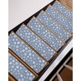 Blue Paw Print Stair Treads Classic Blue White Animal Large Paw Pattern ...