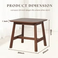 thumbnail image 3 of Dayalane Modern Square Side Table, Farmhouse Wood End Table for Small Spaces, Narrow Nightstand for Bedroom, Living Room, Walnut Finish, 3 of 9