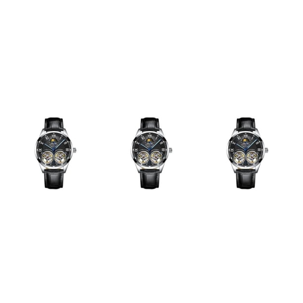 Reloj Mecánico Qarigey para hombre correa de cuero elegante tipo Type1 NO1