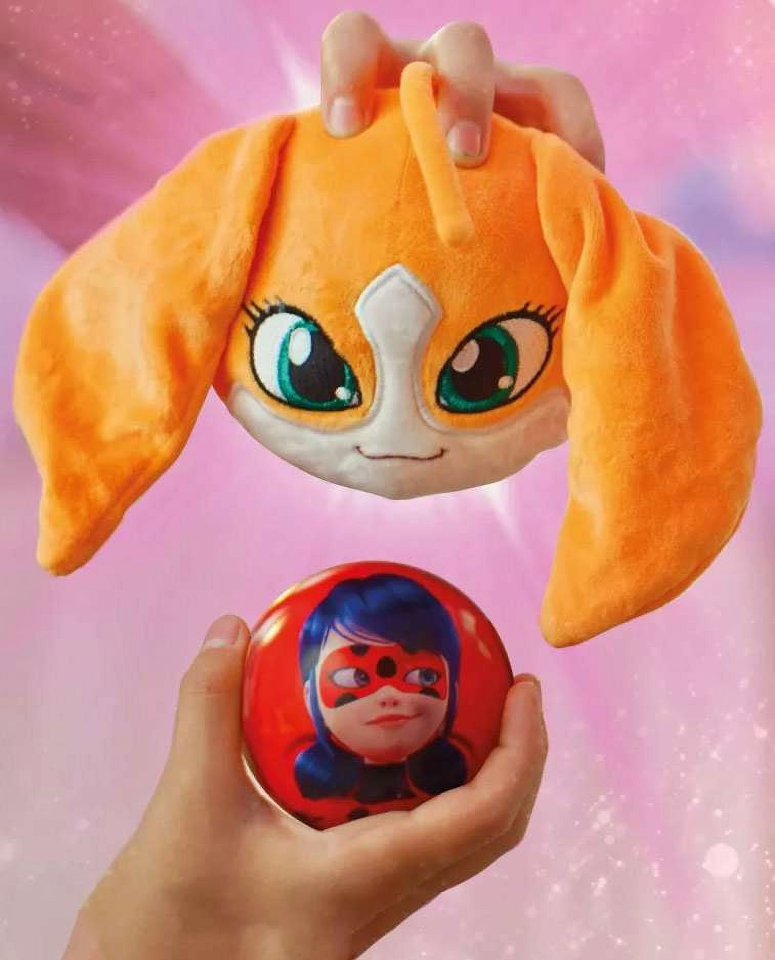  Miraculous Ladybug, 4-1 Surprise Miraball, paquete de 4,  juguetes para niños con bola de metal de personajes coleccionables, felpa  Kwami, calcomanías brillantes y cinta blanca (Wyncor) : Juguetes y Juegos