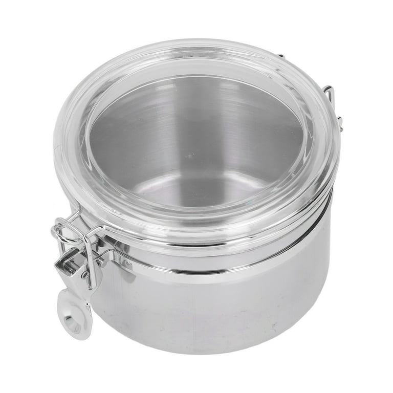 Stainless Steel Food Storage Container, Versatile Stainless Steel Sealed Can Convenient Smell Proof Anti Rust for Spices for Tea Small 900ml,Medium