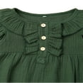 thumbnail image 4 of Baby Girl Romper Jumpsuits Button Short Sleeve Solid Clothes, 4 of 5