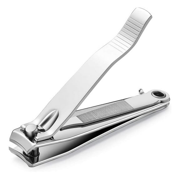 Nail Clippers Stainless Steel Toenail Clippers With Builtin Nail File Ergonomic Handle And Sharp Blades For Fingernail And Toenail Care Silver