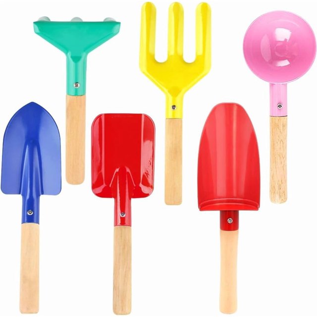Set de 6 Herramientas de Metal para Playa y Jardinería para Niños UMUACCAN