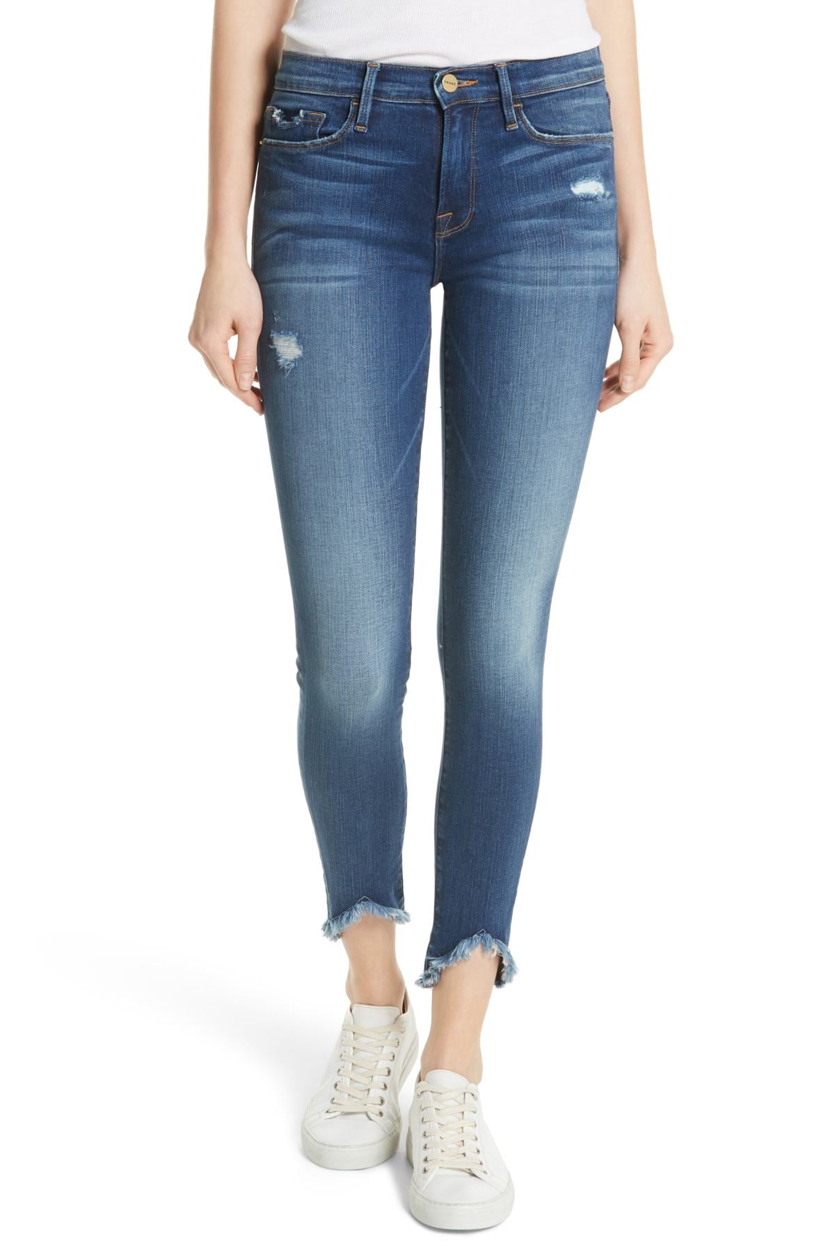 Frame Jeans Women Stretch Le Skinny de Jeanne TriangleHem Jeans 24