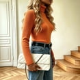 thumbnail image 5 of Womens Slim Fit Mock Neck Sweaters Ribbed Knit Long Sleeve Pullover Tops Casual Basic Underscrub Fitted, 5 of 5