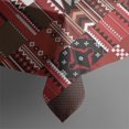thumbnail image 5 of Red Boho Tribal Diamonds and Rectangles Pattern Square Tablecloth,Waterproof Square Table Cover,Wipeable Spillproof Washable Table Cover for Home Kitchen Party Decor 42"X42"(107x107cm), 5 of 6