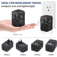 thumbnail image 2 of EcoNesxp EU Universal All In One Worldwide Travel Adapter Power Converter Wall Charger AC Power Plug Adapter UK Travel Adapter with Black Type Charging Port for US USB, 2 of 4