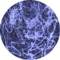 thumbnail image 1 of Ahgly Company Indoor Round Abstract Blue Modern Area Rugs, 6' Round, 1 of 4