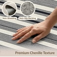 thumbnail image 6 of ODIKA Striped Nautical Ticking Lines Doormat Farmhouse Bold Pinstripe Non-Slip Chair-Friendly for Home Office, Gaming Room, Under Desk, 6 of 7