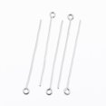 thumbnail image 2 of 1000pc Tarnish Resistant 304 Stainless Steel Eye Pin Stainless Steel Color 36x0.5mm Hole: 2mm Pin: 0.5mm, 2 of 2