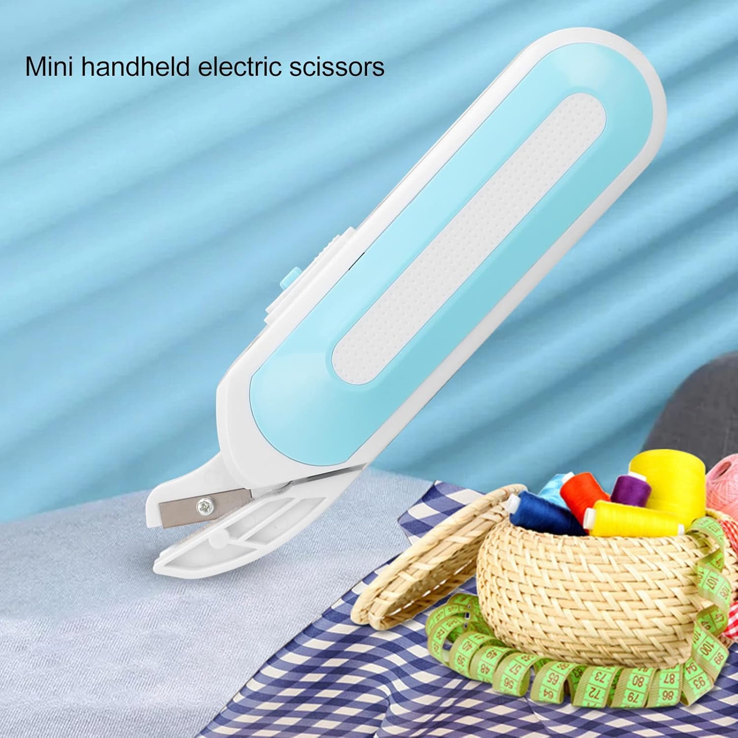 IULAVP Electric Scissors, Cordless Scissors Portable, Electric Cutter with Craft Scissors Ergonomic Handle, Metal Blade for Cut Through Leather, Felt, Paper, Fabric and Hard Materials.