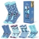 thumbnail image 1 of Calcetines Disney para mujer, novedosos, suaves para pantorrillas, 5 unidades, puntadas azules, 1 of 6