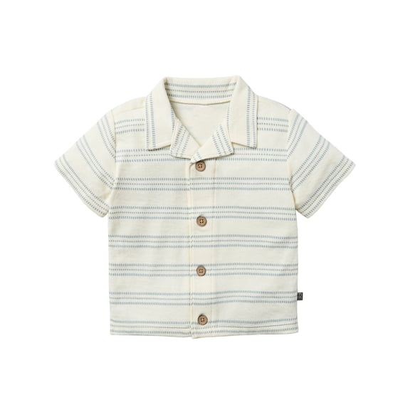 Modern Moments by Gerber Toddler Boy Organic Button Up Collar Shirt, Sizes 12M-5T