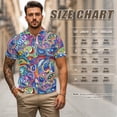 thumbnail image 6 of Aplkyhs Matching Couple Sport Shirts Paisley Flower Quarter Zip Matching Golf Shirts for Couple Mens Shirts Casual Soft and Comfortable Moisture Wicking Suitable for Outdoor Sports, 6 of 6