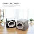 thumbnail image 4 of Cama para gatos con calentamiento automático Cueva 2 en 1 Cojín plegable para perros Cama suave, 4 of 8