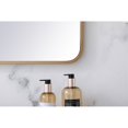 thumbnail image 4 of Soft corner metal rectangular mirror 22x36 inch in Brass, 4 of 5