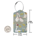 thumbnail image 2 of Rocae Cute Farm Birds for Leather Luggage Baggage Tags ID Label Privacy Cover ID Label with Stainless Steel Loop and Address Card, 2 of 5