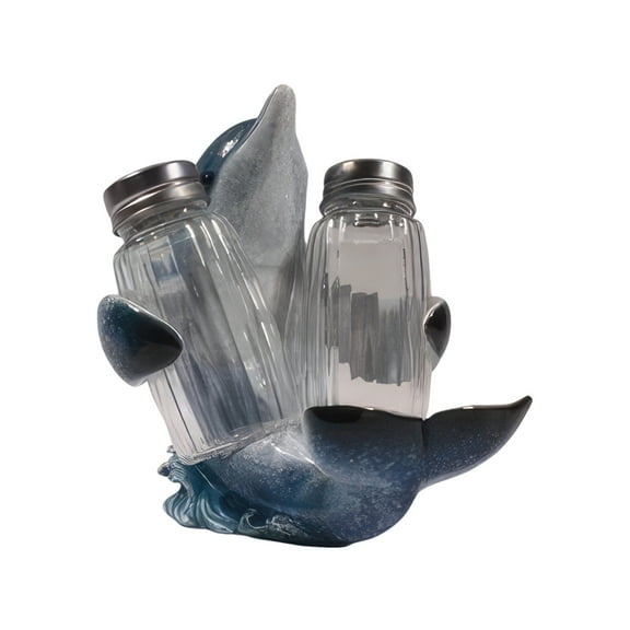 FC Design 5.50"W Blue Dolphin Salt & Pepper Shaker Holder Statue Sculpture Ornament Decoration Home/Room Decor and Unique Gift Ideas for Housewarming, Holidays and Birthdays