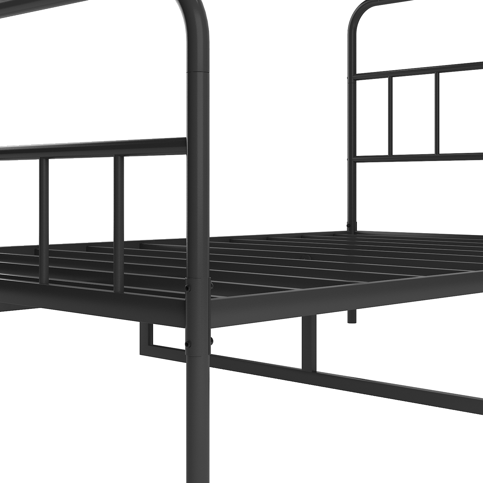 EUROCO Metal Platform Bed with Headboard, King for Kids Teens Living Room