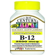 21st Century Vitamin B-12 Tablets, 2500 mcg, 110 Count