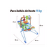 thumbnail image 3 of Raganet cartoon deluxe silla vibradora mecedora de bebe musical con juegos azul, 3 of 5