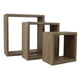 thumbnail image 1 of Set 3 repisas flotantes cuadradas minimalista Roble decora hogar ELLEGANCE HOUSEWARE FS39097, 1 of 5