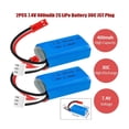 thumbnail image 2 of LiteBee 2 x 400mAh 7.4V 30C LiPo Battery Pack 2S JST Plug for Micro FPV Racing Drone Quadcopter USA, 2 of 5