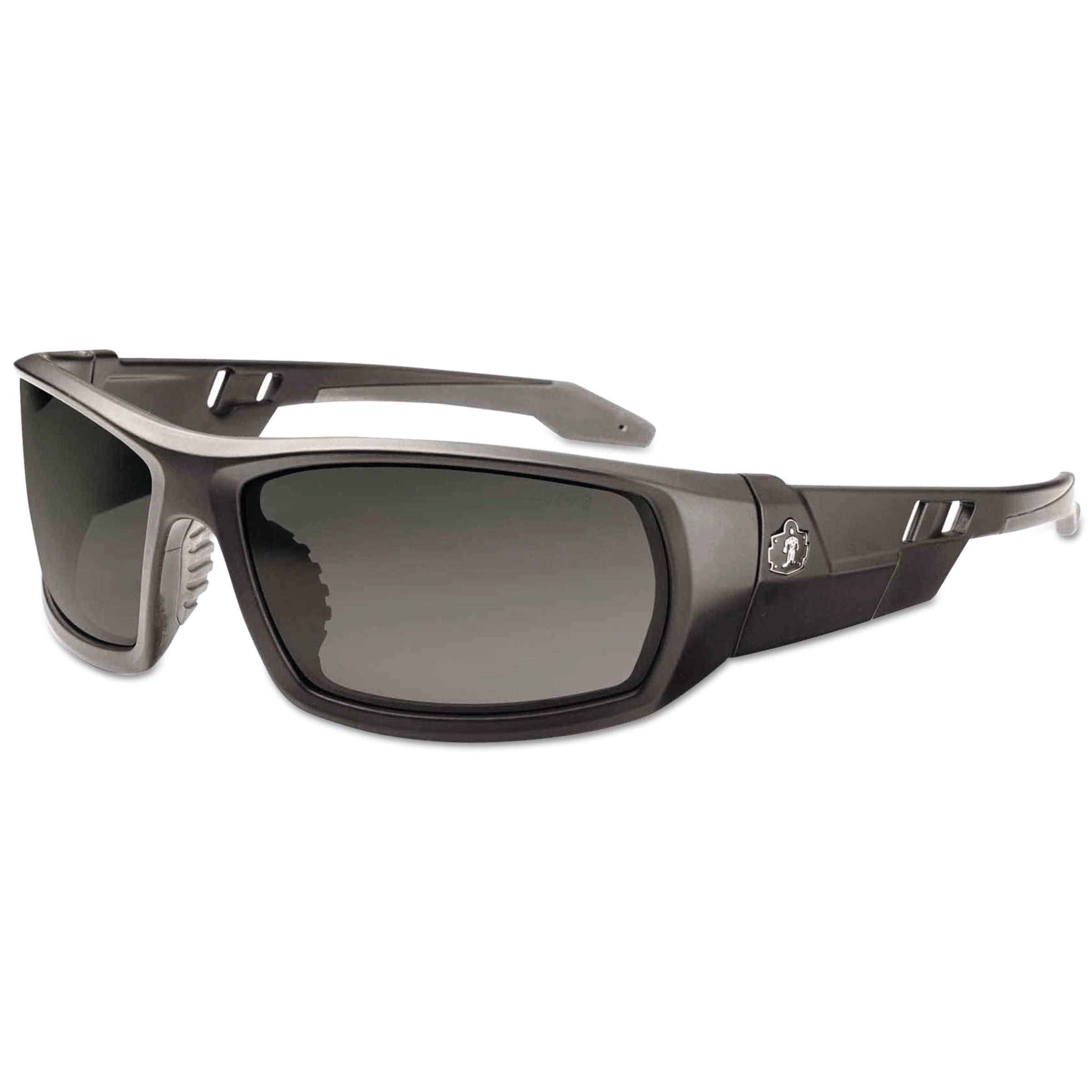 Ergodyne Skullerz Safety Sunglasses Matte Black Frame, Smoke Lens
