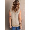 thumbnail image 1 of ABPHQTO Camiseta sin mangas de lunares de ganchillo color albaricoque para mujer, 1 of 5
