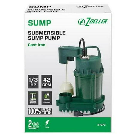 Zoeller Zoeller 1/3 HP 2520 gph Cast Iron Vertical Float Switch AC Submersible Sump Pump