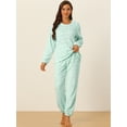 thumbnail image 2 of Pijama De Franela Lindo Impreso Manga Larga Top Y Pantalones Para Dormir Ropa De Dormir Suave Conjuntos Invierno Para Mujeres Corazón Azul XXL, 2 of 6