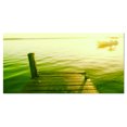 thumbnail image 2 of Promenade en Bois dans la Mer Verte - Impression sur Toile de Pont, 2 of 3