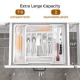 thumbnail image 2 of Organizador de cubiertos Ukeetap extra grande expandible blanco, 2 of 8