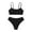 A-Black, variant on Uccdo 2Pcs Little Girls Summer Bathing Suit Swimsuit With Adjustable Strap, Teens Girl Solid Color Bikinis Swimwear Set 8-14Y