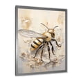 thumbnail image 2 of Designart "Minimalist Buzzing Bee Art I" Animals Bee Picture Framed Wall Art Prints, 2 of 5