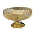 thumbnail image 1 of Tazón de fruta decorativo Tazón de refrigerio Tazón de postre redondo multifuncional Tazón de pedestal decorativo Tazón de fruta de pedestal para mesa Oro mayimx Tazón de frutas, 1 of 9