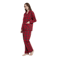 thumbnail image 6 of GLOBAL Women's 100% Cotton Flannel Pajama Set - Cozy Winter 2-Piece Loungewear with Button-Down Top & Pants, Size S-3XL, 6 of 6