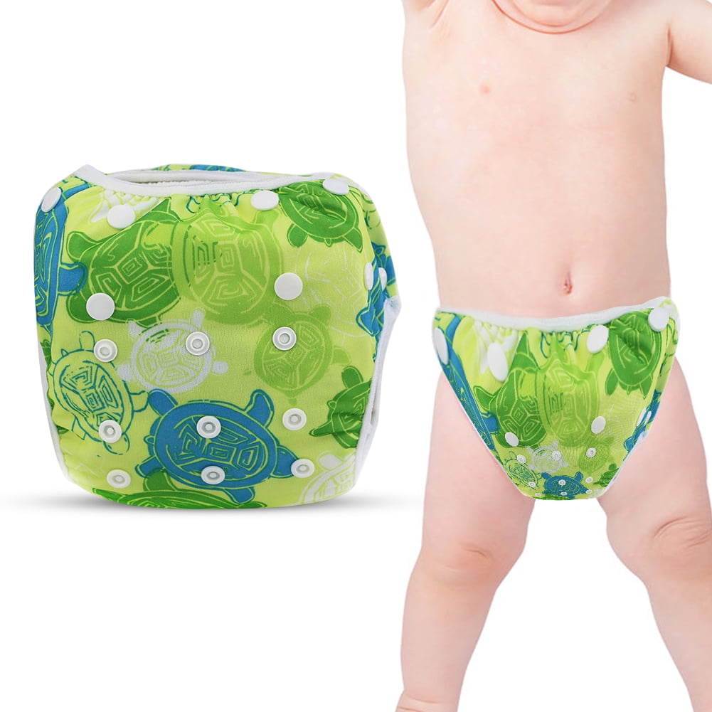 Rose Et Bleu – Couche De Bain Réutilisable Et Réglable En Couleurs Unies Pour Garçons Et Filles (maillot De Bain) – Taille Du Nouveau-né Au Tout- Petit (3,6 à 15,9 Kg Et Plus